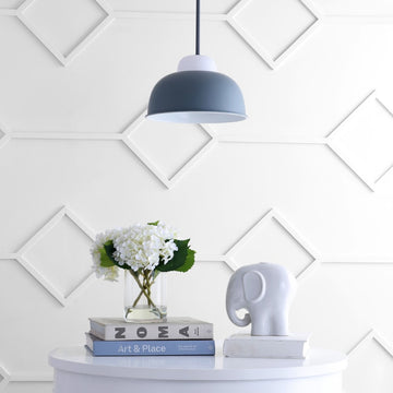 Simon 12" Adjustable Metal/Glass LED Pendant - JONATHAN Y